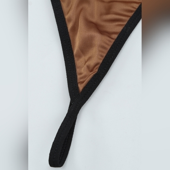 Elegant Bronze Lace Trim Nightgown - Picture 9 of 14